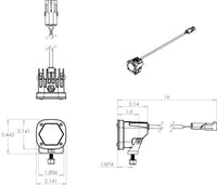 Baja Designs S1 LED Light with Mounting Bracket (PAIR)